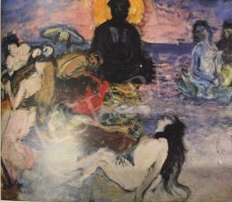  Csók, István - Nirvána, Draft of the painting Nirvana, 38.5x46 cm, oil on canvas, signed lower left: Csók I. Paris 1906, Photo: Tamás Kieselbach 
